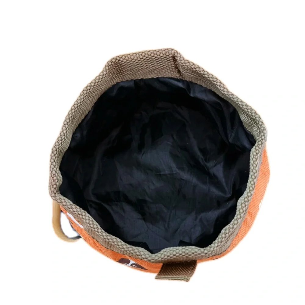 Collapsable Dog Bowl Fabric Bag Bowl Pet Food Feeder Travel Hiking Walking